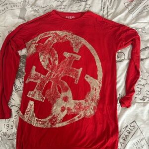 Guess Vibrant Red Top